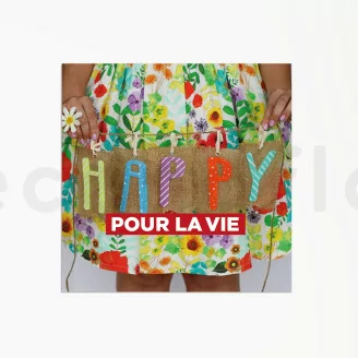 [FR] Message card &laquo;Happy pour la vie&raquo; (x10)