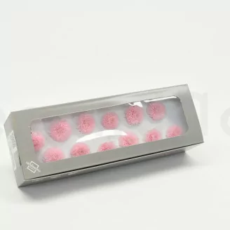 Konservierte Chrysantheme Ping Pong Rosa (x12)