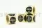 Round Stickers &laquo;Fleurs &Eacute;ternelles&raquo; Black (x100) 3