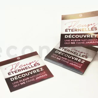 Flyer &laquo;Fleurs &Eacute;ternelles&raquo; (x100) - Disponible en 5 langues