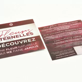 Flyer &laquo;Fleurs &Eacute;ternelles&raquo; (x100) - Disponible en 5 langues