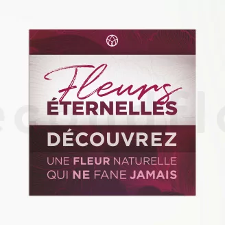 Flyer &laquo;Fleurs &Eacute;ternelles&raquo; (x100) - Disponible en 5 langues