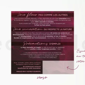 Flyer &laquo;Fleurs &Eacute;ternelles&raquo; (x100) - Disponible en 5 langues