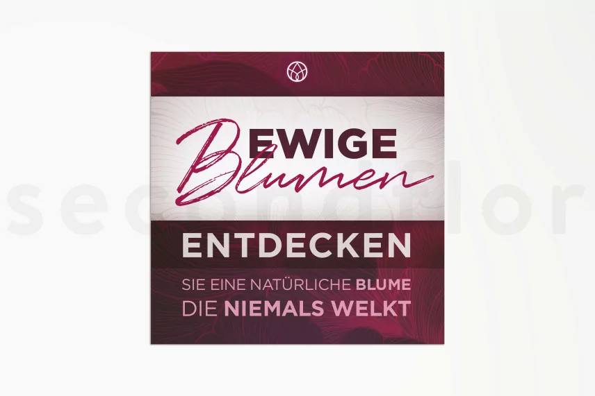 Flyer &laquo;Ewige Blumen&raquo; (x100) - 5 Sprachen erh&auml;ltlich