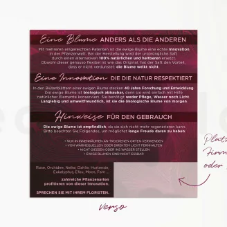 Flyer &laquo;Ewige Blumen&raquo; (x100) - 5 Sprachen erh&auml;ltlich