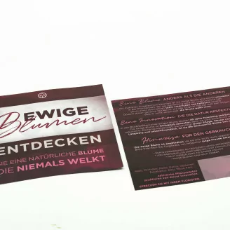 Flyer &laquo;Ewige Blumen&raquo; (x100) - 5 Sprachen erh&auml;ltlich