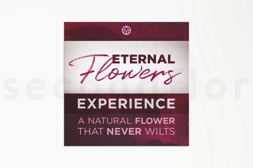 Flyer &laquo;Eternal Flowers&raquo; (x100) Available in 5 languages