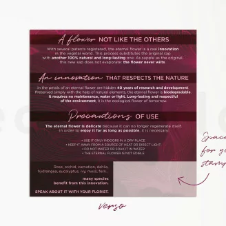 Flyer &laquo;Eternal Flowers&raquo; (x100) Available in 5 languages
