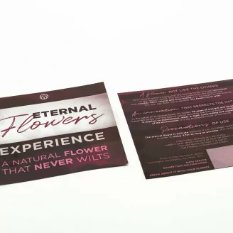 Flyer &laquo;Eternal Flowers&raquo; (x100) Available in 5 languages