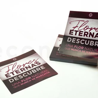 Flyer &laquo;Flores Eternas&raquo; (x100) Disponible en 5 idiomas