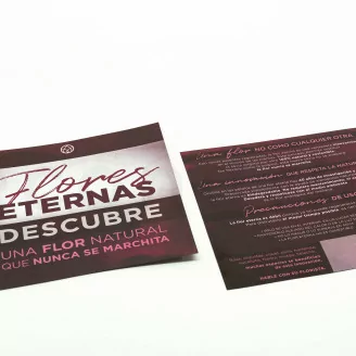 Flyer &laquo;Flores Eternas&raquo; (x100) Disponible en 5 idiomas