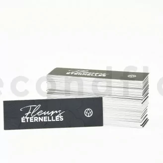&Eacute;tiquette &laquo;Fleurs &Eacute;ternelles & Instructions&raquo; (x100) - 5 Langues Disponibles