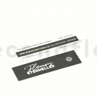 &Eacute;tiquette &laquo;Fleurs &Eacute;ternelles & Instructions&raquo; (x100) - 5 Langues Disponibles