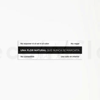 Etiqueta &laquo;Flores Eternas & Instrucciones&raquo; (x100)