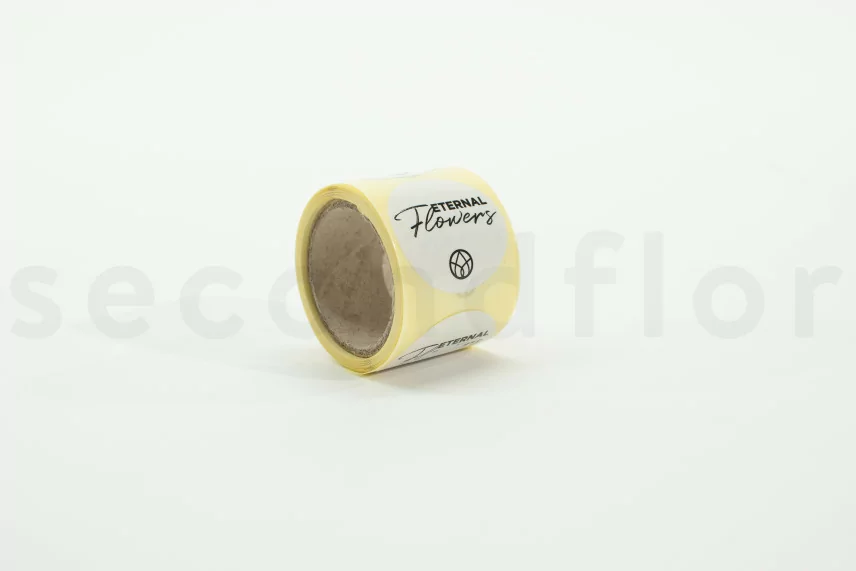 Stickers redondos &laquo;Eternal Flowers&raquo; Blanco (x100)