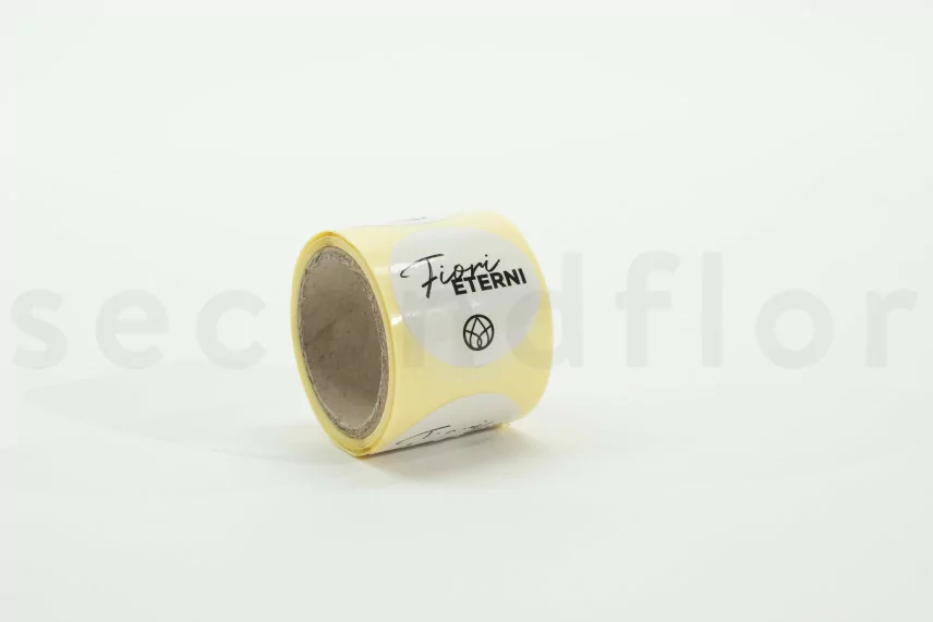 Stickers redondos &laquo;Fiori Eterni&raquo; Blanco (x100)