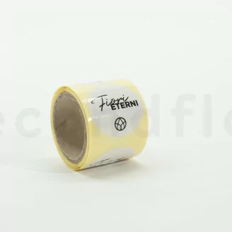 Runde Sticker &laquo;Fiori Eterni&raquo; Wei&szlig; (x100)