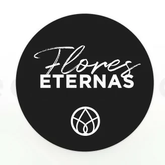 Stickers rotondi &laquo;Flores Eternas&raquo; Nero (x100)