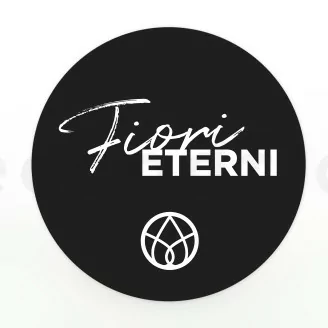 Round Stickers &laquo;Fiori Eterni&raquo; Black (x100)