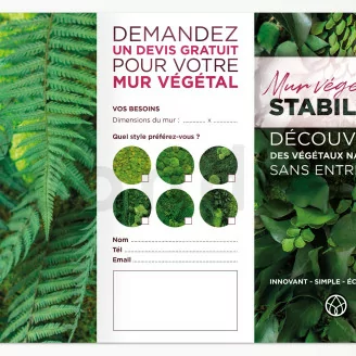 Flyer prospection &laquo;Mur V&eacute;g&eacute;tal stabilis&eacute;&raquo; (x100)