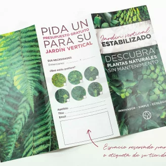 Flyer prospecci&oacute;n &laquo;Jardin Vertical preservado&raquo; (x100)