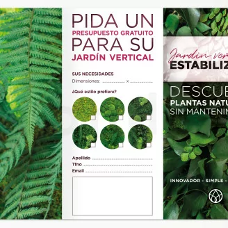 Flyer prospecci&oacute;n &laquo;Jardin Vertical preservado&raquo; (x100)
