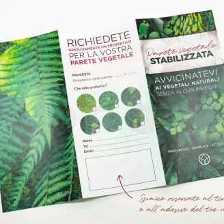 Volantino prospezione &laquo;Parete Vegetale stabilizzata&raquo; (x100)