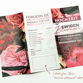 Flyer zur Kundengewinnung &laquo;Hochzeit&raquo; (x100)