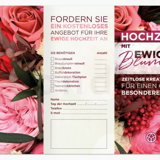 Flyer zur Kundengewinnung &laquo;Hochzeit&raquo; (x100)