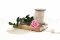 Konservierte Rose mit 30 cm Stiel Pastellrosa - Einzelne Geschenkbox (x25) 10
