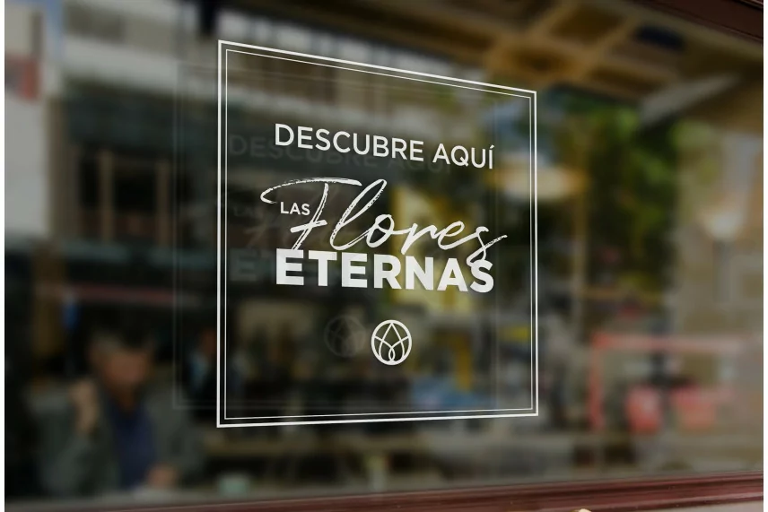 Adesivo per vetrine &laquo;Flores Eternas&raquo;
