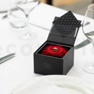 Geschenkset mit konservierten Rosen XXL Rot
