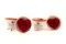 Rosa stabilizzata a Forma di Cuore Rosso (x4) 5
