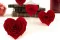 Preserved Heart Shaped Rose Red (x4) 6