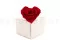 Rosa preservada en forma de coraz&oacute;n XXL Rojo 4