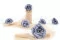 Konservierte Rose Majolica Blau (x6) 1