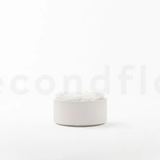 Round Box of preserved Roses White (Size M)