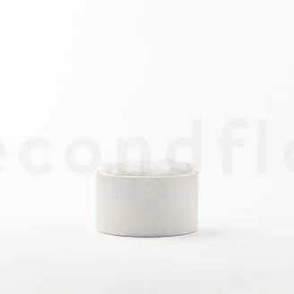 Runde Schachtel mit konservierten wei&szlig;en Rosen (Gr&ouml;&szlig;e M)