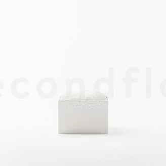 Square Box of preserved Roses White (Size M)