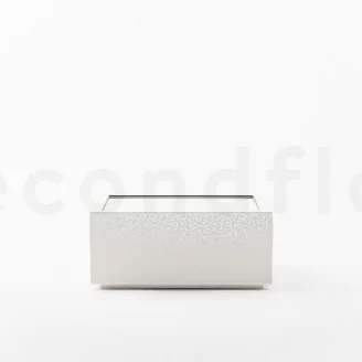 Square Box of preserved Roses White (Size L)