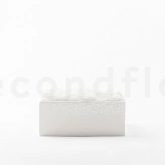 Square Box of preserved Roses White (Size L)