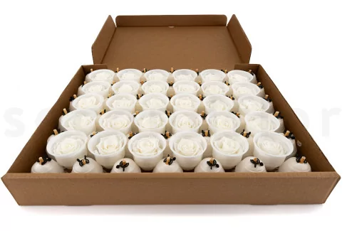 Rosa preservada Kiara XL - Granel 72 unidades - Pure White
