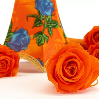 Rosa stabilizzata XL Arancione (x6)