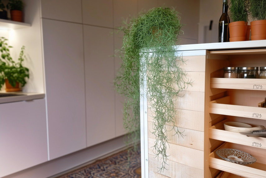 Chute de Tillandsia Artificiel - Vert & Gris