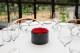 Fleurs rouges stabilisées dans une boîte ronde - Medium 1