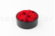 Fleurs rouges stabilisées dans une boîte ronde - Large 9