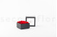 Preserved red flowers in a square box - Medium 8