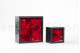 Fleurs rouges stabilisées dans une boîte carrée - Medium 13
