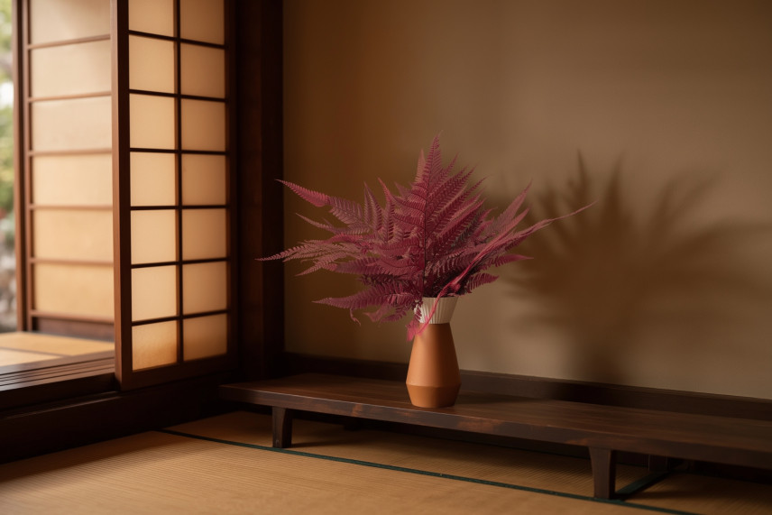 Leather Fern Stabilized - Red