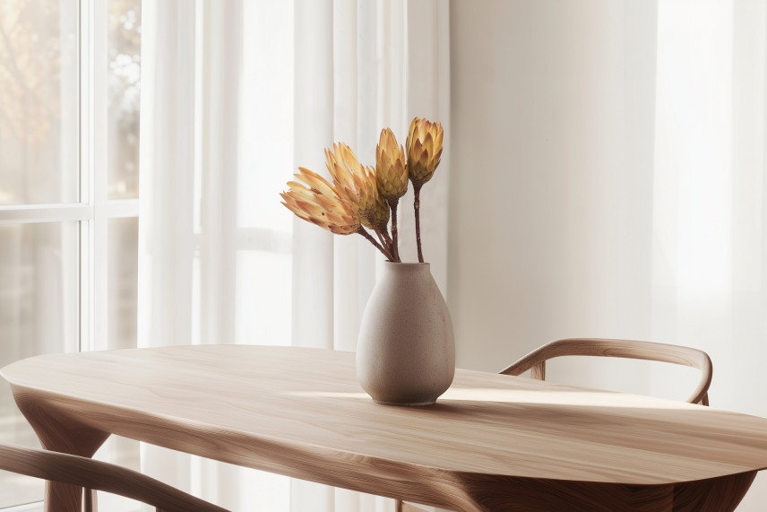 Getrocknete Protea Repens - 5 Stiele - Cremefarben